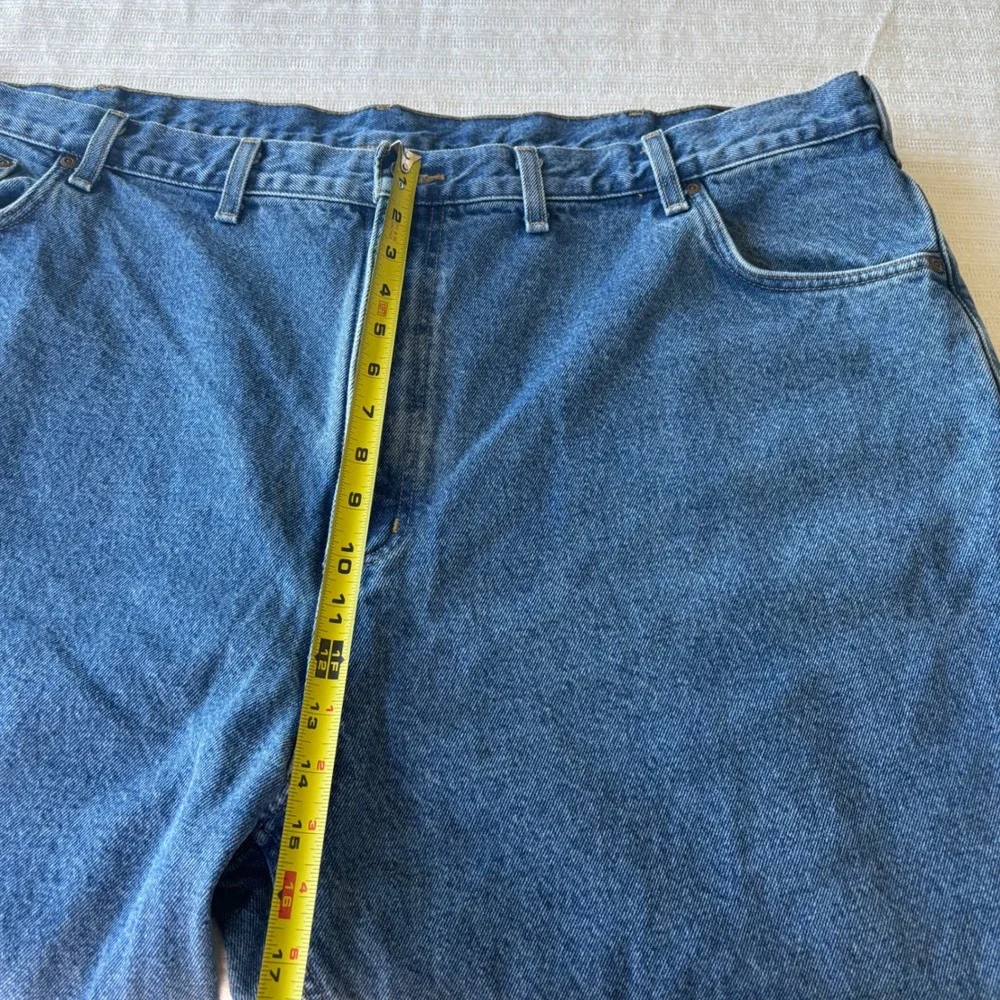 Carhartt B172 DST Flannel Lined Relaxed Fit Jeans Mens 50x30 Dark Stone Blue